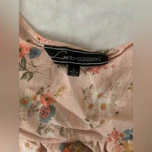Love university floral blouse